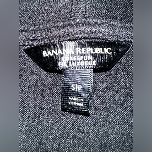 Banana Republic Luxespun Hoodie Women’s SM Black   V-Neck Pockets Soft Pullover - Picture 6 of 14